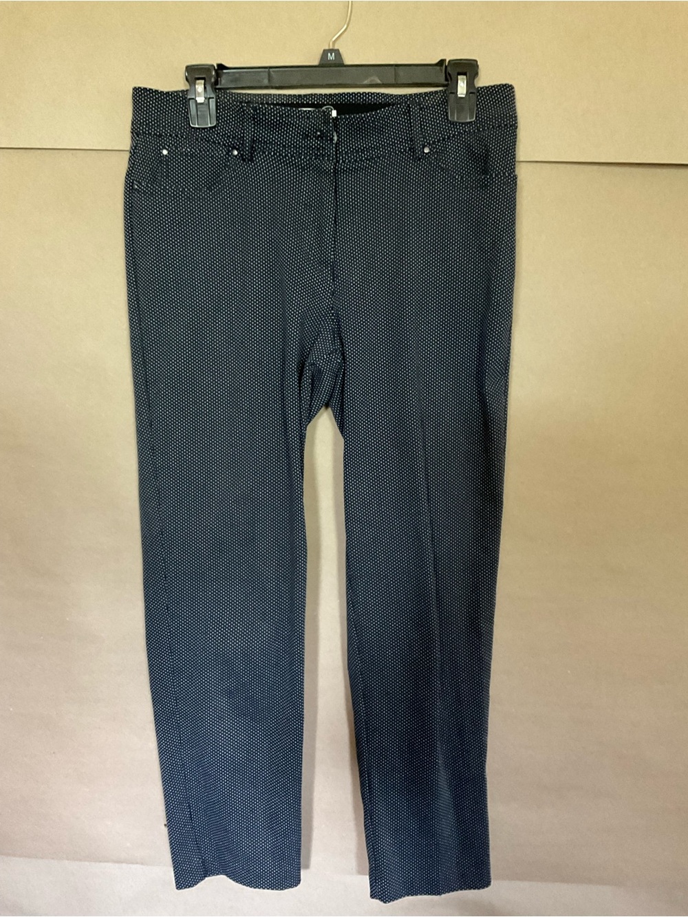 89th & Madison Black Microdot Slim Jeans. Size 10